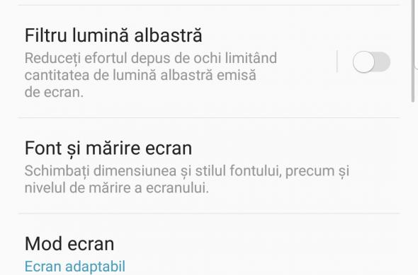 Setări display Samsung Galaxy S9+: Screenshot_20180312-170027_Settings.jpg