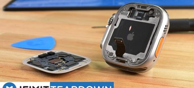 Noul Apple Watch Ultra e disecat în fața camerei! Pare destul de greu de reparat