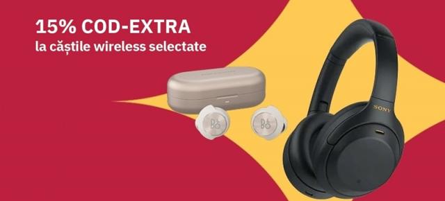 Cupoanele zilei pe Altex #6: căști wireless cu 15% discount extra, aspiratoare Rowenta cu 25% extra reducere