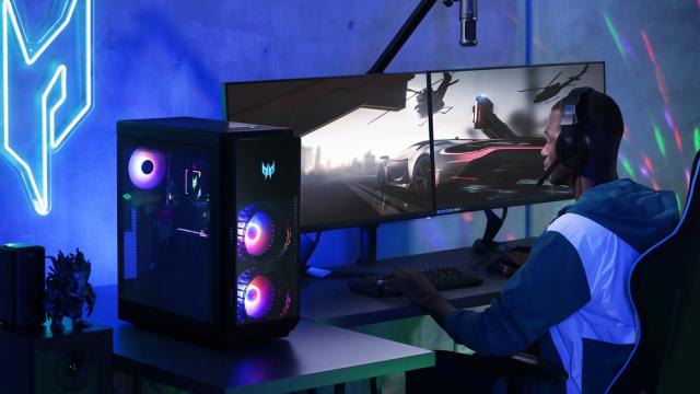 <b>Acer prezintă desktop-ul de gaming Predator Orion 7000, echipat cu CPU-uri Intel Core Gen 13 și grafică NVIDIA GeForce RTX 3090</b>Acer a anunțat recent suportul pentru noile procesoare Intel Core din a 13-a generație pe desktop-urile din seria Predator Orion 7000 (PO7-650). Este vorba despre sisteme proiectate pentru pasionații de gaming, cât și pentru creatorii de conținut