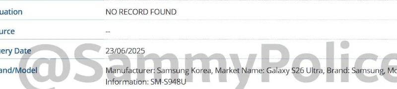 Galaxy S26 Edge, S26 Ultra - Certificare GSMA IMEI: Samsung-Galaxy-S26-Ultra-IMEI (1).jpg