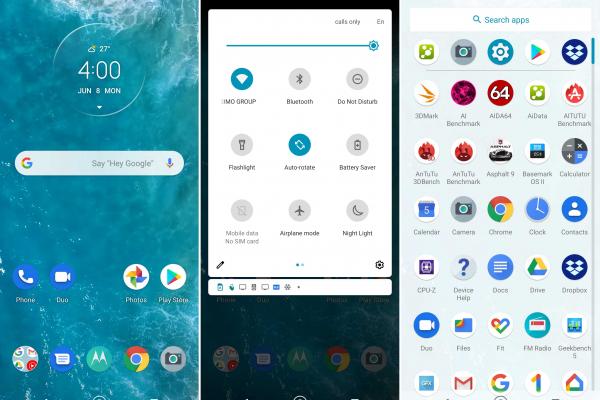 Interfață grafică Motorola Edge (capturi de ecran)
