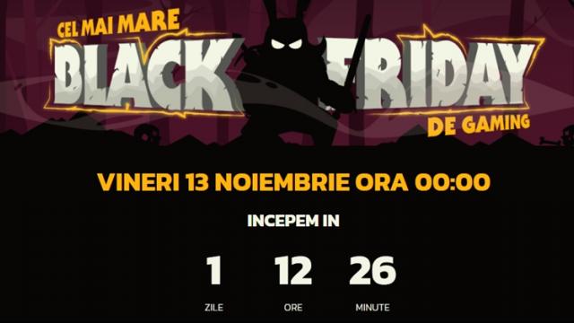 <b>BLACK FRIDAY de GAMING începe pe 13 noiembrie la ora 00:00 la PC Garage; Iată ce ni se pregătește</b>După ce a organizat ediția "Black Friday Devreme", iată că PC Garage ne pregătește un "BLACK FRIDAY de GAMING" pe data de 13 noiembrie, de la ora 00:00, moment în care gamerii se vor bucura de reduceri speciale