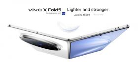 vivo X Fold5 sosește pe 25 iunie, un nou pliabil tip carte foarte subțire și chiar mai ușor decât X Fold3 care deține recordul la acest capitol