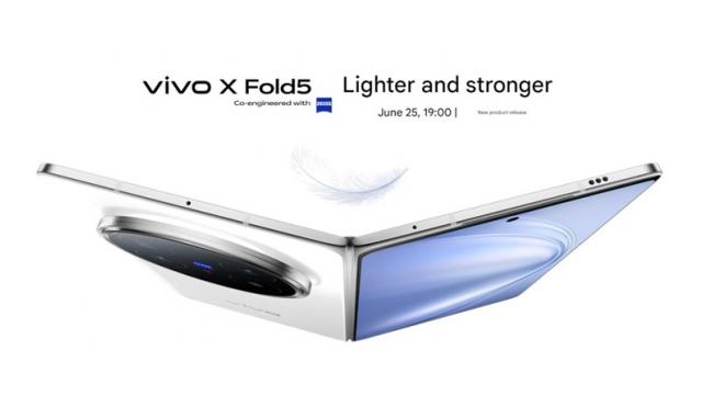 <b>vivo X Fold5 sosește pe 25 iunie, un nou pliabil tip carte foarte subțire și chiar mai ușor decât X Fold3 care deține recordul la acest capitol</b>vivo X Fold5 a tot primit teasere în ultima perioadă și era inevitabil anunțul oficial, acesta urmând a avea loc fix cum au indica zvonurile, adică până la final de lună iunie. vivo tocmai ce a programat un eveniment de presă pentru data