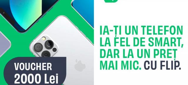 La eMAG ai vouchere de 200 sau 2000 de lei pentru achiziția de telefoane de pe Flip.ro, pe care plătești mai puțin decât valorează