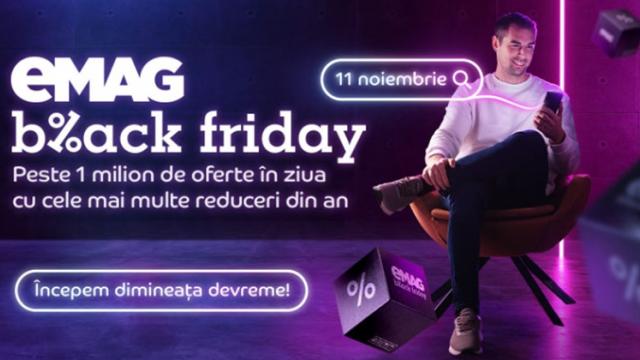 <b>Avem catalogul eMAG de Black Friday 2022: Smartphone-uri de la 349 lei, electrocasnice, laptopuri la super prețuri și multe haine</b>Au mai rămas doar câteva ore până la începerea celui mai mare eveniment de shopping de la eMAG. Black Friday 2022 începe dis-de-dimineață și iată că prin intermediul zoso.ro putem arunca o privire asupra catalogului cu reduceri. Oferta e destul de bogată