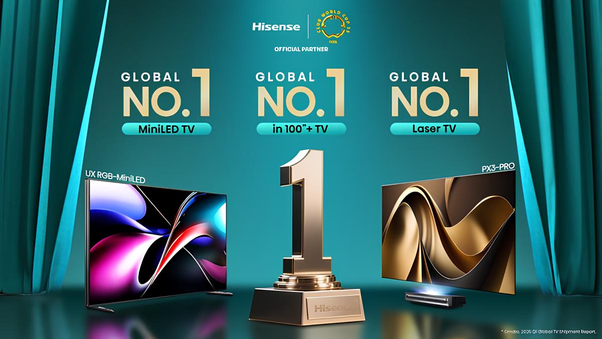 Hisense domină segmentul televizoarelor de top în 2025; cifre record la MiniLED, Laser și diagonale de peste 100 de inci