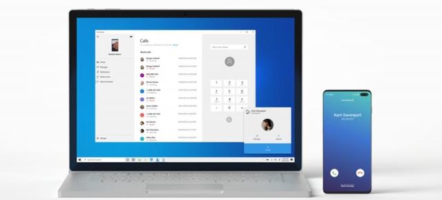 Windows 10 Preview Build 18999 permite preluarea apelurilor de pe telefonul Android direct pe desktop