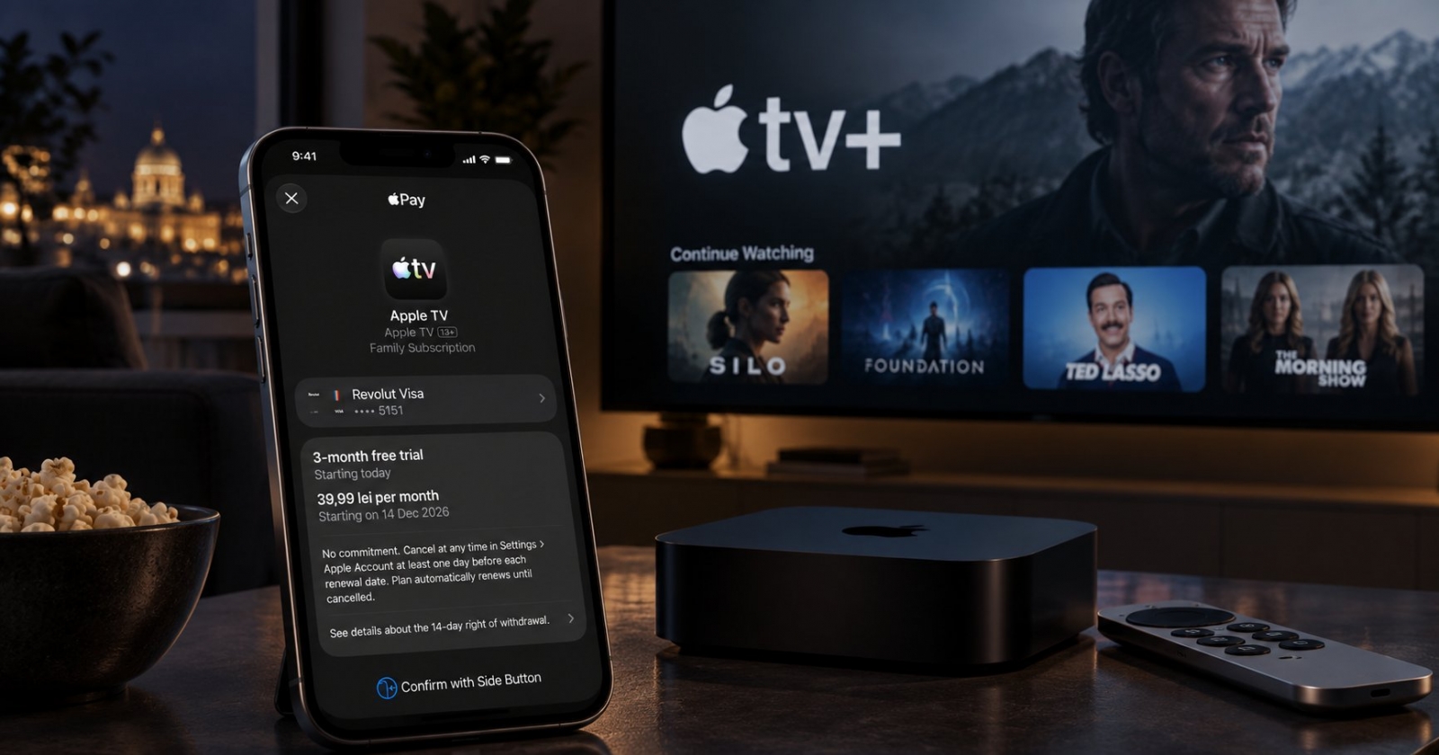 De la 7 zile în leak-uri, la 3 luni pe contul meu! Apple TV funcționează acum în România, cu o perioadă de testare generoasă