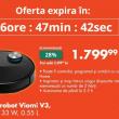 OCAZIA ZILEI pe FLANCO: aspirator robot Viomi V3, mop, Wi-Fi, 33W, la doar 1799 de lei!