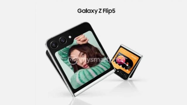 <b>Primul poster oficial cu Galaxy Z Flip 5 e aici! Noul pliabil de la Samsung are display extern generos în stil „dosar cu șină”</b>Azi am văzut un prim poster oficial pentru Galaxy Z Fold 5, noul pliabil stil carte pregătit de către Samsung. Ei bine, cei de la MySmartPrice au făcut rost și de o imagine oficială cu noul pliabil cu clapetă și anume Galaxy Z Flip 5. Această imagine