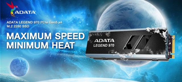 ADATA anunță SSD-ul PCIe Gen5 LEGEND 970, cu sistem de disipare a căldurii brevetat, pentru viteze crescute și răcire eficientă