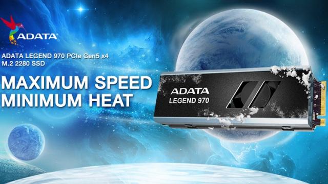 <b>ADATA anunță SSD-ul PCIe Gen5 LEGEND 970, cu sistem de disipare a căldurii brevetat, pentru viteze crescute și răcire eficientă</b>Componentele PC avansează pe zi ce trece, fie că vorbim despre cipseturi, plăci video, plăci de bază sau RAM. Ei bine, e normal ca și stocarea să avanseze, iar cei de la ADATA tocmai au anunțat SSD-ul PCIe Gen5 LEGEND 970. Aduce un design ce implică