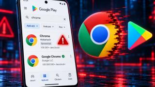 Un Chrome fals a ajuns în Google Play și a fost promovat deasupra browserului original