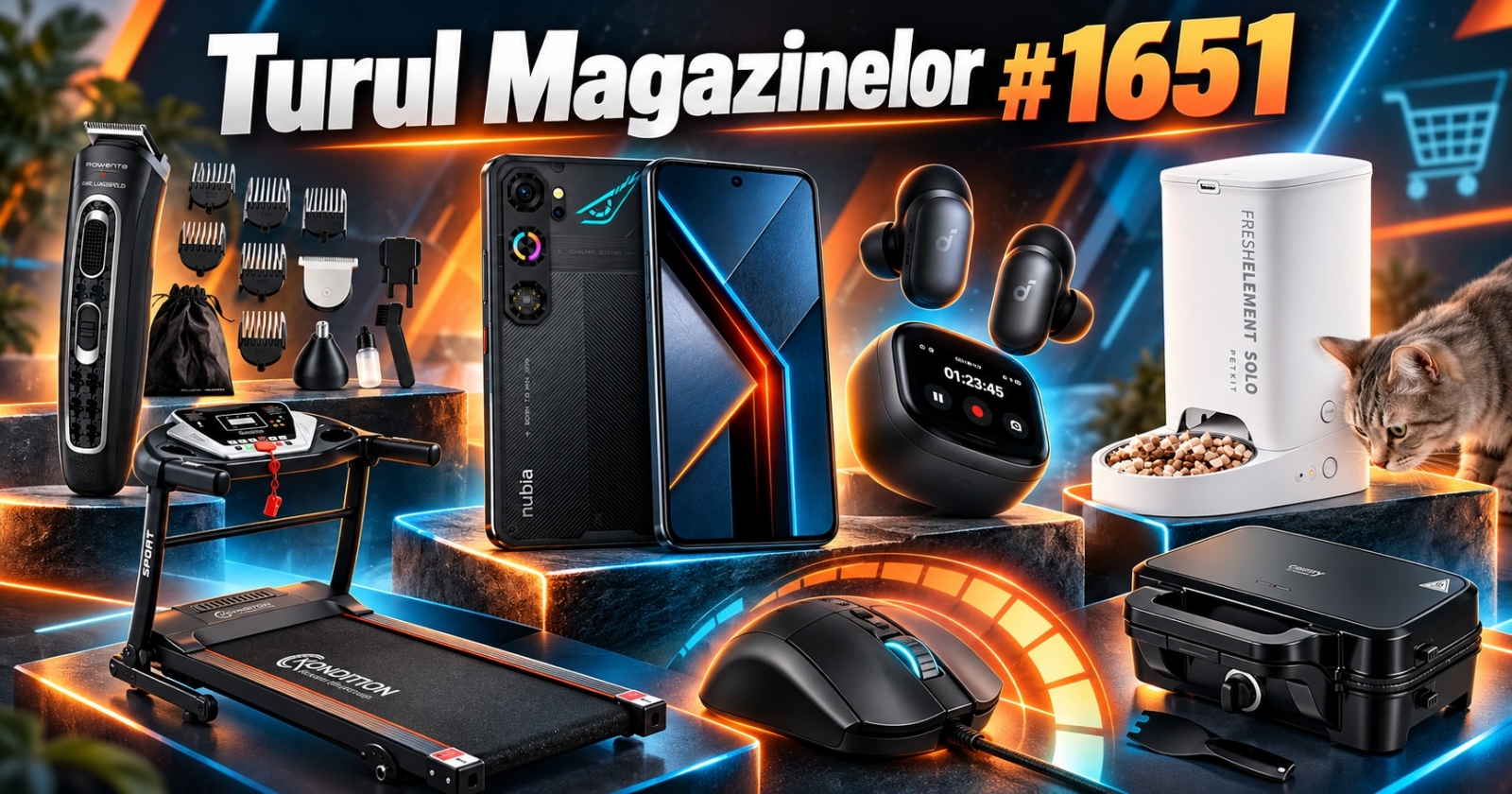 Turul Magazinelor #1651: S-au ieftinit căștile cu translator, mouse de gaming pe la 100 lei și o bandă de alergare pentru toți