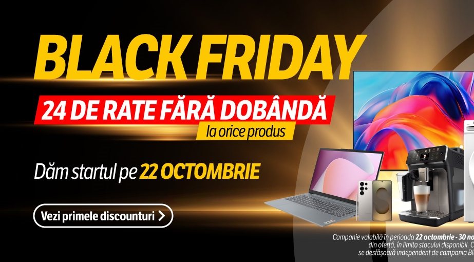 Flanco începe a 16-a ediție de Black Friday: Reduceri de până la 54% și 24 de rate fără dobândă la orice produs