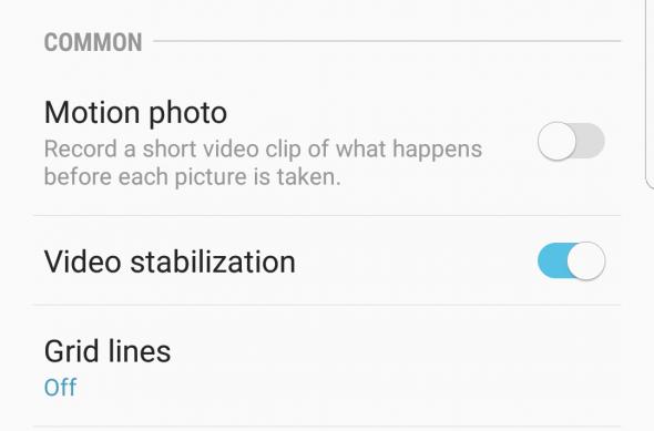 Interfața aplicației camerei telefonului Samsung Galaxy S8: Screenshot_20170406-154615.jpg