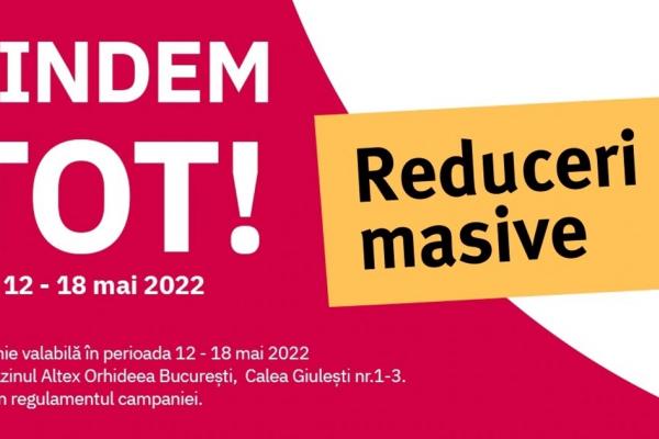 Ești din București? Altex Orhideea organizează o lichidare de stoc! Reduceri de până la 50% începând cu 12 mai