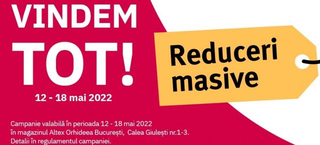 Ești din București? Altex Orhideea organizează o lichidare de stoc! Reduceri de până la 50% începând cu 12 mai