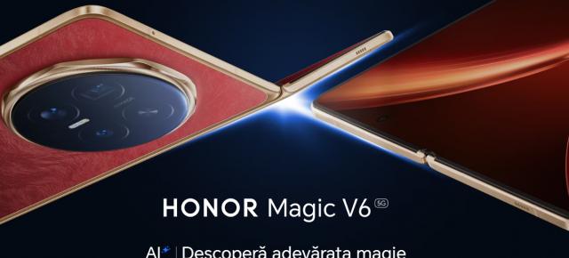 Preț și disponibilitate Honor Magic V6 în România (extra reducere 1500 lei, căști cadou)