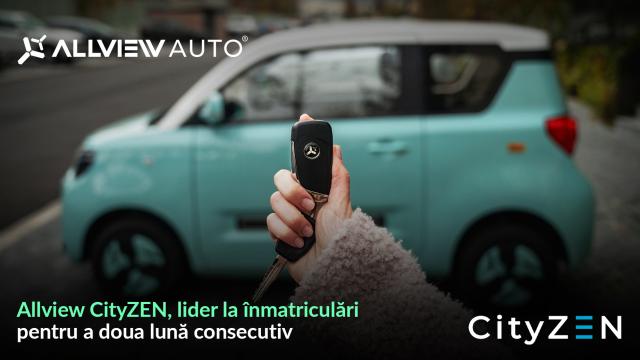 <b>Allview CityZEN, pe primul loc în clasa sa la înmatriculări; Noutăți pentru 2025</b>Allview Auto continuă să crească pe piața auto din România, iar modelul CityZEN se menține în topul înmatriculărilor pentru a doua lună la rând. Potrivit datelor furnizate de producător, acest model electric a ocupat locul 1 în segmentul său în ianuarie