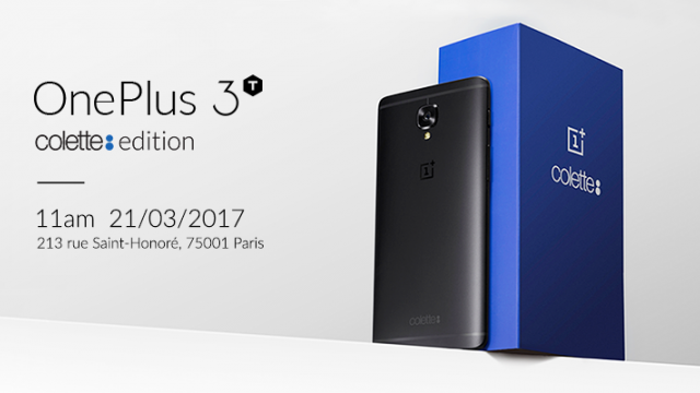 <b>OnePlus lansează o versiune negru mat de OnePlus 3T realizată în colaborare cu brandul de modă Colette</b>OnePlus avea un anunţ pregătit pentru azi, 15 martie şi se pare că nu e vorba de o variantă albastră a lui OnePlus 3T aşa cum credeam. În schimb primim o variantă fashion, realizată în colaborare cu brandul de modă "colette" şi având preţul de 479 de euro