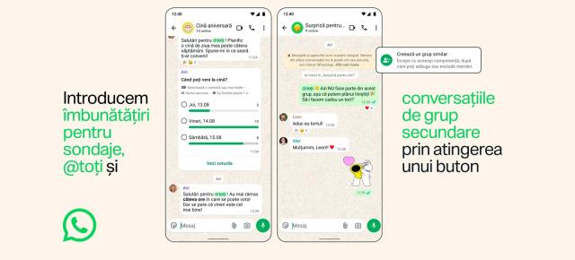 WhatsApp aduce îmbunătățiri pentru conversațiile de grup, sondaje mai eficient plus alte opțiuni de comunicare