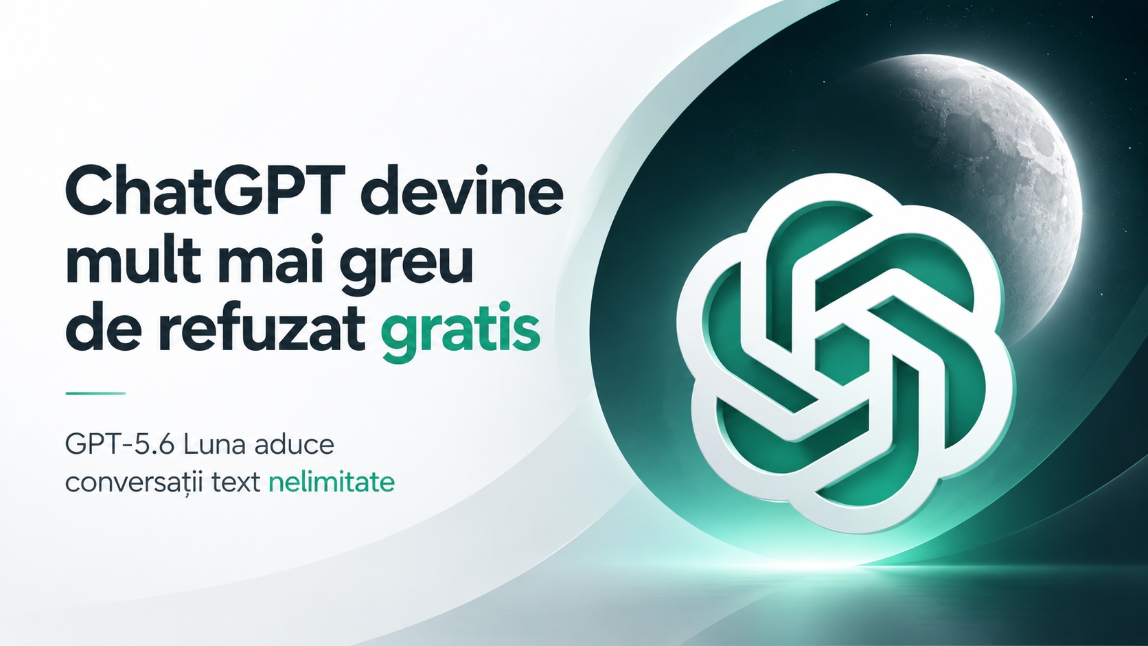 ChatGPT devine mult mai greu de refuzat gratis: GPT-5.6 Luna aduce conversații text nelimitate