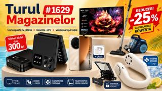 Turul Magazinelor #1629: Telefon pliabil de 300 lei, reduceri Rowenta de 25%, mini ventilatoare pentru popor