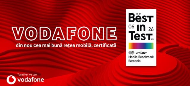 Vodafone obține al cincilea „Best in Test” consecutiv în România; Vocea, datele și fiabilitatea au primit cele mai mari scoruri