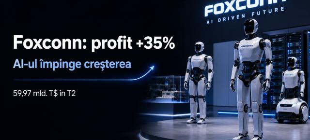 Foxconn nu mai este doar „fabrica iPhone”: infrastructura AI trece de jumătate din venituri