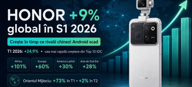 HONOR accelerează în Europa și Orientul Mijlociu; Creșterea globală ajunge la 9%