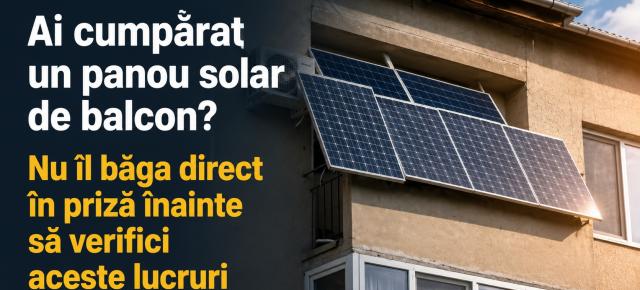 Ai cumpărat un panou solar de balcon? Nu îl băga direct în priză înainte să verifici aceste lucruri
