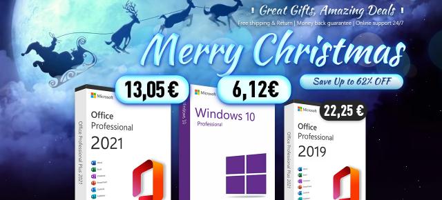 Moș Crăciun vine cu reduceri pe GoDeal24! Ai licențe Windows 10 și Microsoft Office de la doar 6.12 euro