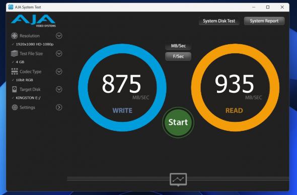 Kingston Dual Portable SSD - Benchmarks: AJA-4GB-1080p.jpg