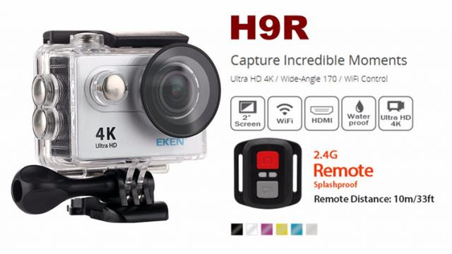 <b>Cameră specială de acțiune 4K EKEN H9R costă sub 200 lei la Cafago.com; Vine cu WiFi, corp rezistent la apă</b>Pe final de an cei de la Cafago.com au câteva reduceri speciale, printre care și una care ni s-a părut cu adevărat atractivă. E vorba despre o cameră specială de acțiune 4K EKEN H9R, care ajunge să coste sub 200 lei în aceste zile. Vine cu WiFi..