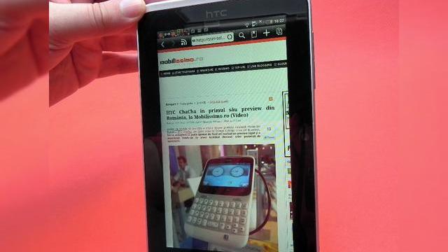 <b>Review HTC Flyer - un motiv să spui "adio iPad 2"! (Video)</b>Dacă e o tabletă care te poate face să uiți că ai folosit/testat un iPad 2, atunci clar e vorba despre HTC Flyer. Departe de a fi tableta perfectă, acest prim model HTC reprezintă o opțiune foarte atractivă, mai ales dacă luăm în calcul și o...
