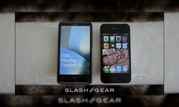 HTC HD7 versus iPhone 4; Windows Phone 7 versus iOS 4
