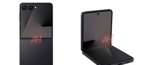 Samsung Galaxy Z Flip7 are o nuanță Jet Black și îl vedem în randări credibile, cu ecran mare la exterior