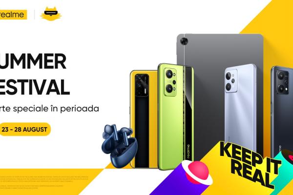 realme porneşte festivalul reducerilor Summer Festival, cu oferte bune pentru numeroase produse
