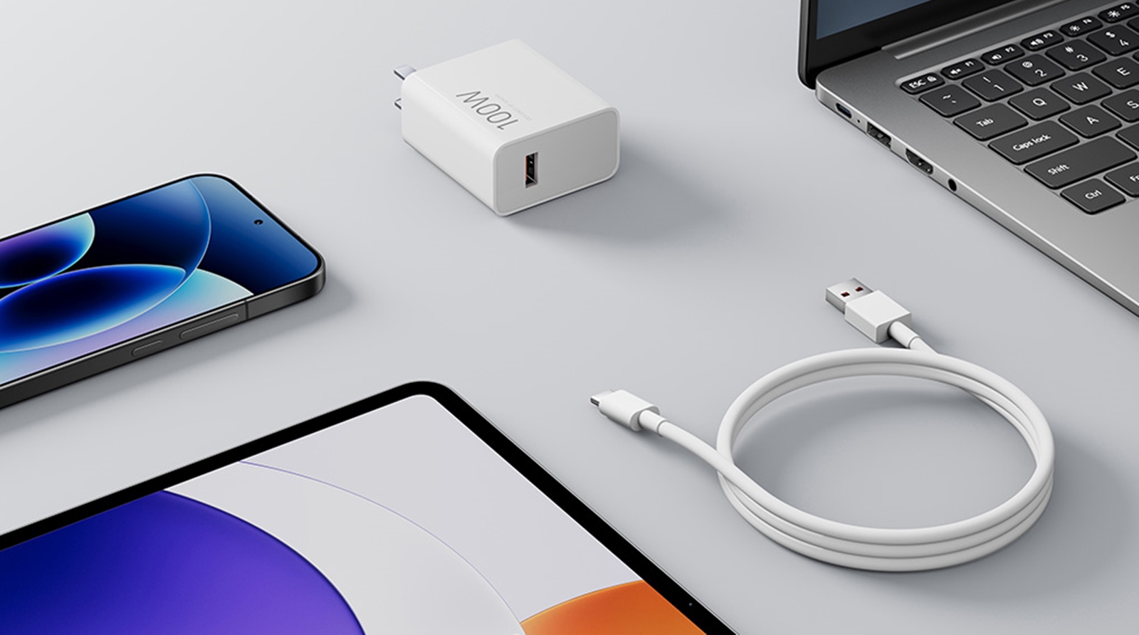 Xiaomi își actualizează oferta de adaptoare cu un model GaN de 100W, port USB-A