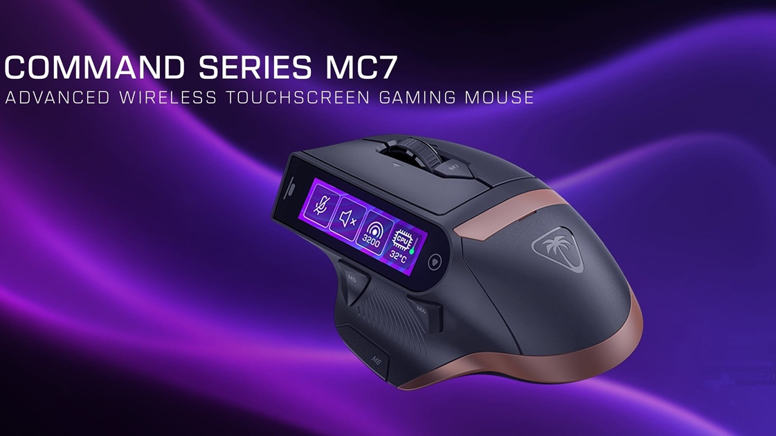 Turtle Beach lansează mouse-ul MC7 cu ecran tactil integrat pe lateral