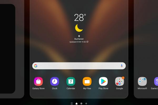 Interfață grafică Samsung Galaxy Z Fold 2 5G (capturi de ecran)