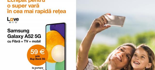 Orange anunță noua ofertă Love cu super beneficii la portare și reduceri speciale pentru Samsung Galaxy A52 5G