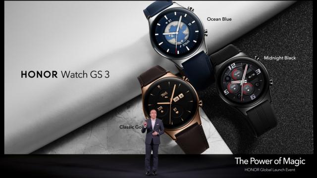 <b>MWC 2022: Honor aduce în Europa ceasul Watch GS3 şi căştile Earbuds 3 Pro, care măsoară temperatura </b>Honor a adus în Europa cu ocazia MWC 2022 o serie de produse noi, printre care telefoanele Honor Magic 4, dar şi purtabile, precum ceasul Honor Watch GS3, dar şi căştile Earbuds 3 Pro