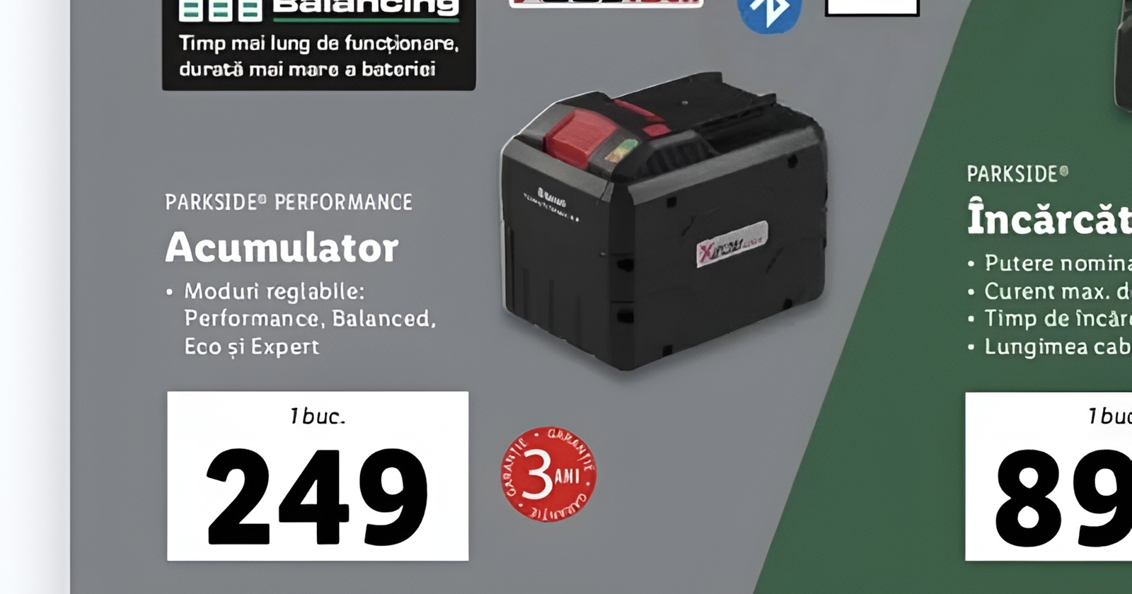 Acumulatorul Parkside Performance 20V / 12Ah a revenit în magazinele LIDL, la doar 249 lei!