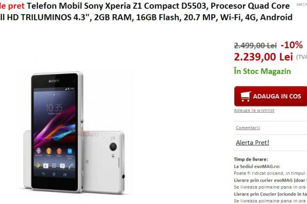 evoMAG.ro aduce prețuri speciale pentru smartphone-urile Xperia Z1 Compact și LG G2 prin campania Black Easter