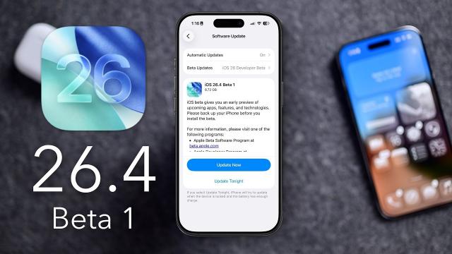 <b>iOS 26.4 beta 1 lansat oficial! Noul asistent Siri întârzie, dar primim criptare RCS end-to-end și playlisturi generate prin AI</b>Apple a lansat iOS 26.4 beta 1 pentru dezvoltatori în urmă cu câteva ore. Update-ul aduce o serie consistentă de noutăți, chiar dacă mult așteptata versiune nouă de Siri lipsește din peisaj. Deși zvonurile indicau acest release ca momentul în care