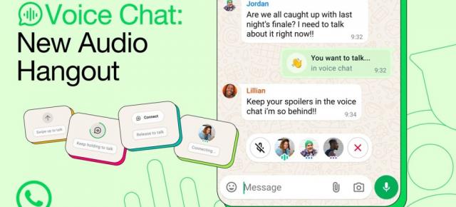 Funcția "Voice Chat" din WhatsApp este disponibilă acum pentru toate grupurile, indiferent de numărul de participanți